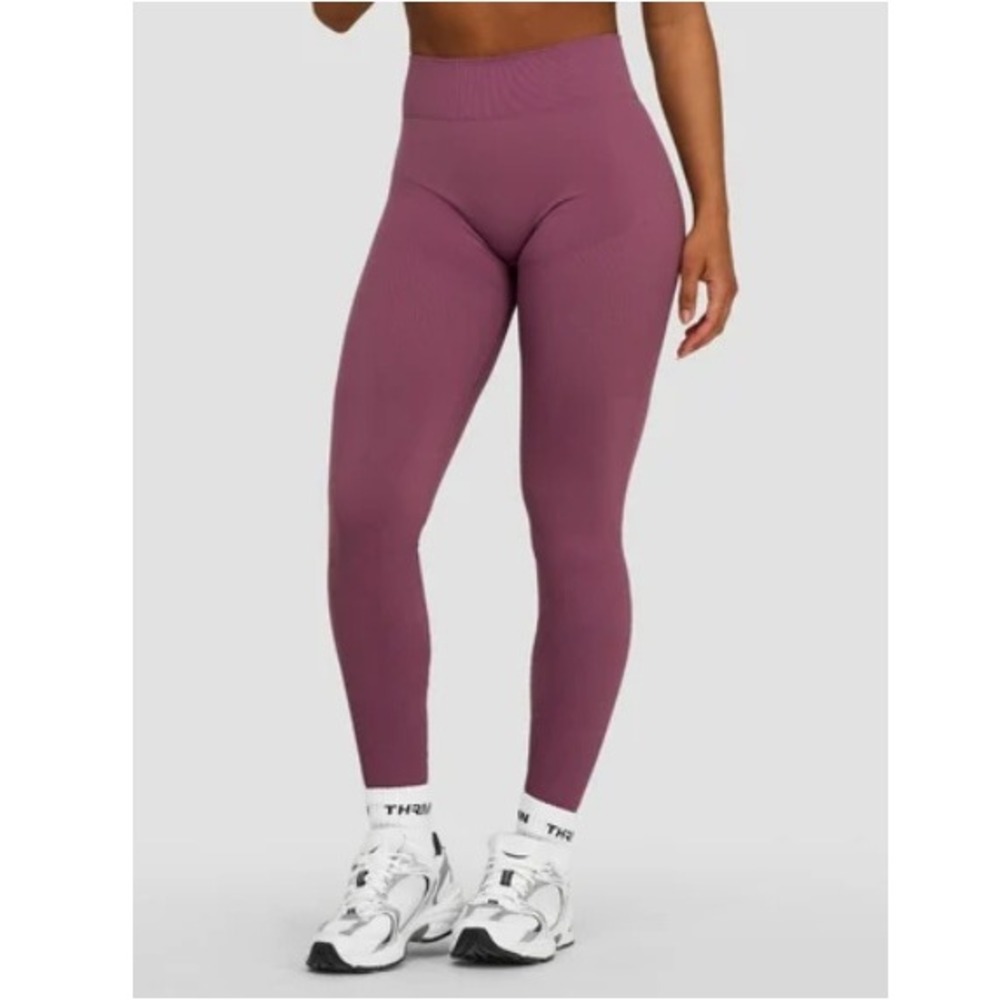 Thrivin Women's Orchid Mauve Elevate Sculpt V2 Rib'd Contour Leggings Size S NWT